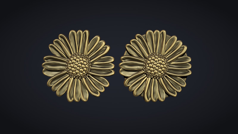 Cosmos Flower bas relief 3D 打印模型 .c4d .max .obj .3ds .fbx .stl .blend 