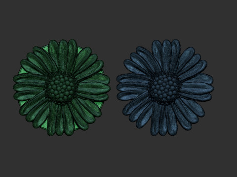 Cosmos Flower bas relief 3D 打印模型
