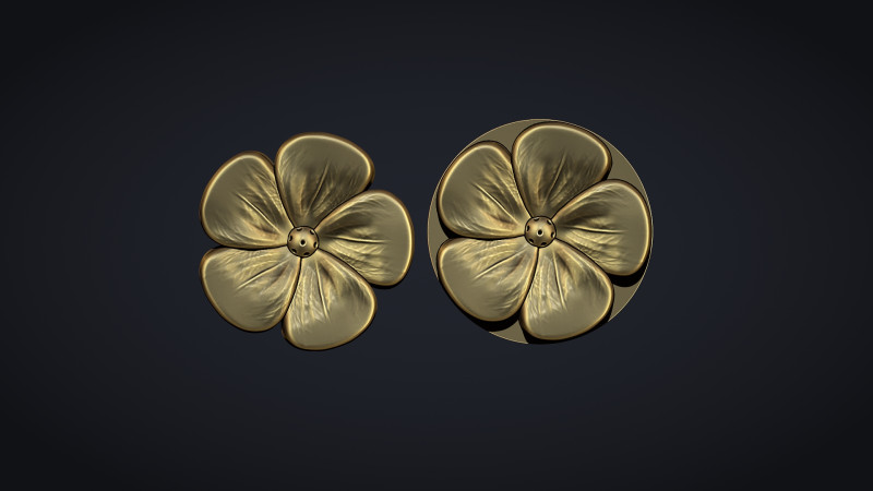 White Plumeria Flower Bas Relief 3D प्रिंट मॉडल .c4d .max .obj .3ds .fbx .stl .blend 