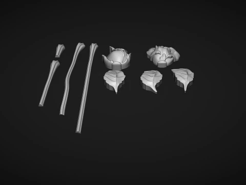 Roses bas relief 3D print model 3D Print Model