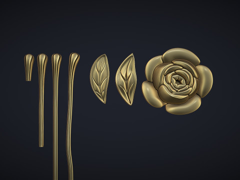 Rose Flower Bas Relief 3D प्रिंट मॉडल