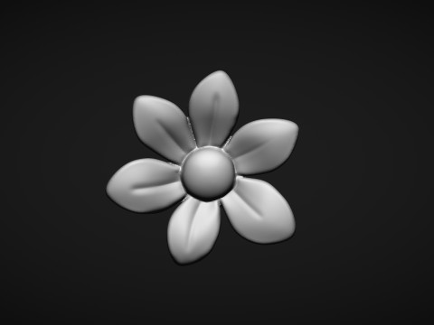 Retro Flower Bas relief 3D प्रिंट मॉडल