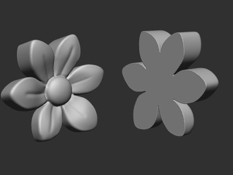 Retro Flower Bas relief 3Dプリントモデル