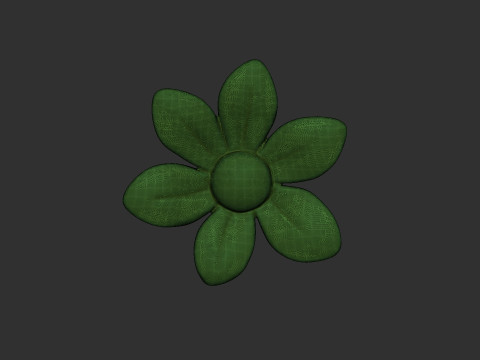 Retro Flower Bas relief 3Dプリントモデル