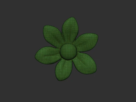 Retro Flower Bas relief 3D Print Model