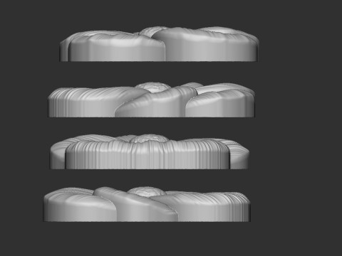 Pansy flower bas relief 3D Print Model