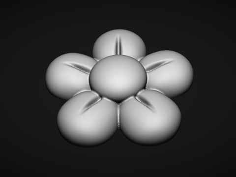 Retro Flower Bas relief 3D Принт Модель
