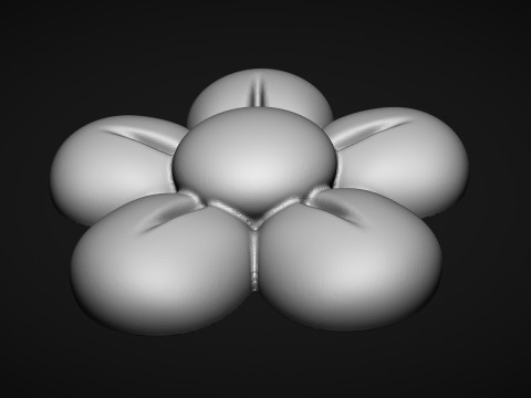 Retro Flower Bas relief 3D Принт Модель