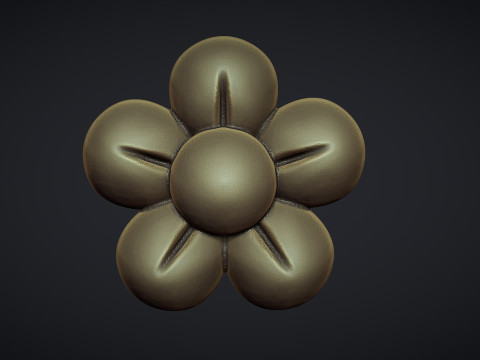 Retro Flower Bas relief 3D Принт Модель