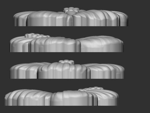 Hibiscus Flower Bas Relief Modello di stampa 3D