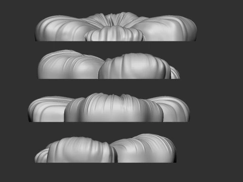 Viola Pansy Flower Bas Relief 3D Print Model