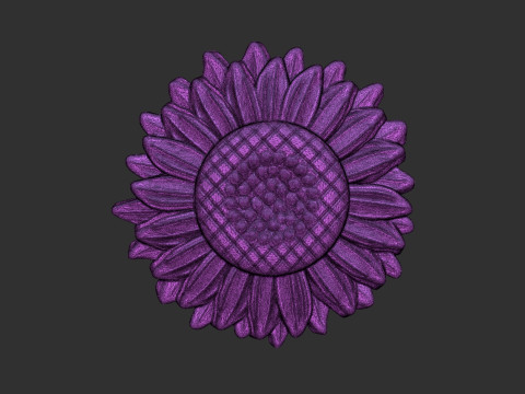 Sunflowers bas relief Modello di stampa 3D