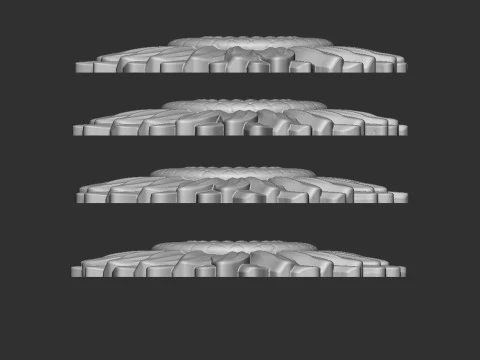 Sunflowers bas relief 3D Print Model