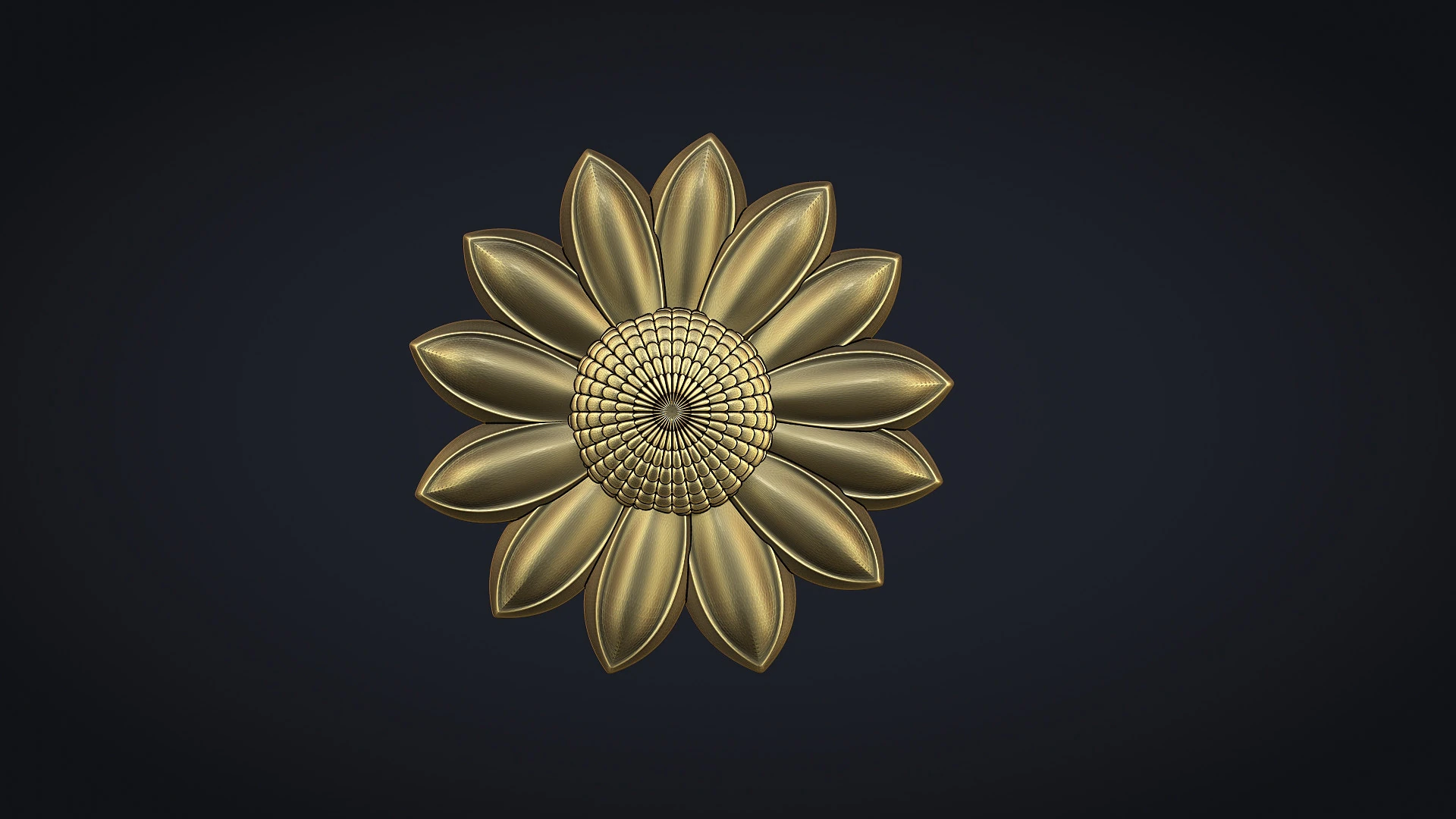 Daisy Garden Flower Bas Relief 3D Print Model .c4d .max .obj .3ds .fbx .stl .blend 