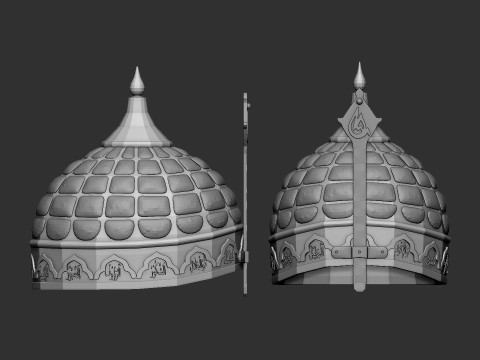 The helmet of Sultan Mehmet Fatih 3D Model