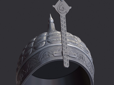 The helmet of Sultan Mehmet Fatih 3D Model