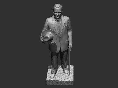 Gazi Mustafa Kemal Ataturk Statue 3D Принт Модель