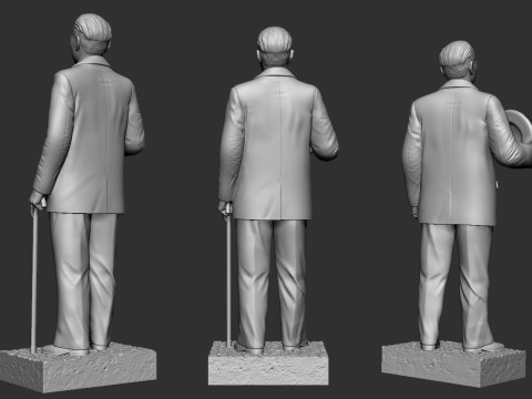 Gazi Mustafa Kemal Ataturk Statue 3D Принт Модель