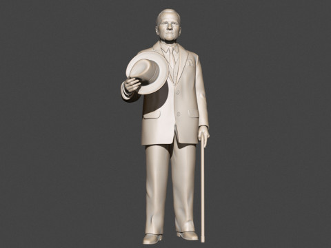 Gazi Mustafa Kemal Ataturk Statue 3D Принт Модель