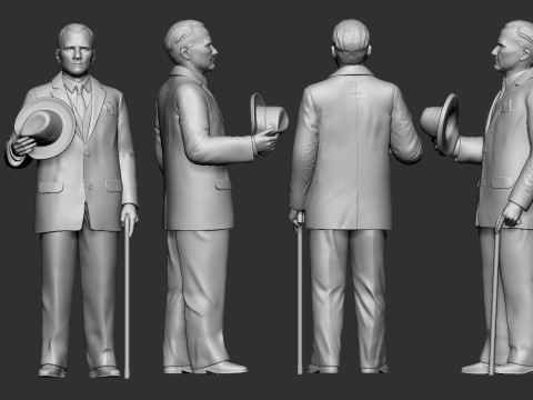 Gazi Mustafa Kemal Ataturk Statue 3D Принт Модель