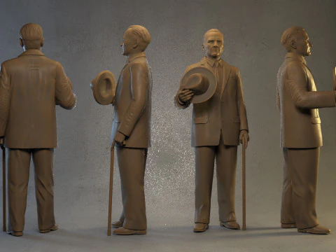 Gazi Mustafa Kemal Atat&uuml;rk Heykeli 3D Baskı Modeli