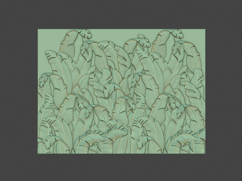Banana Leaves Wall Decor 3Dプリントモデル