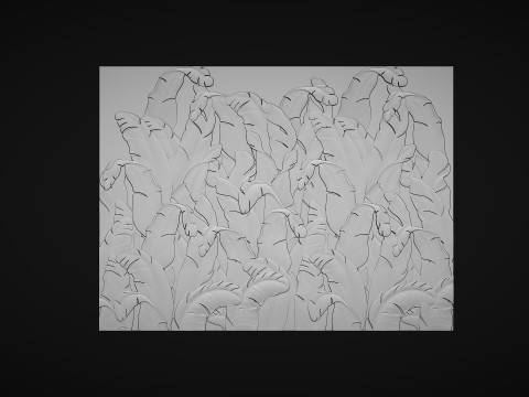 Banana Leaves Wall Decor 3Dプリントモデル