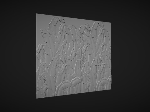 Banana Leaves Wall Decor 3Dプリントモデル