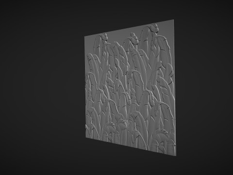 Banana Leaves Wall Decor 3Dプリントモデル