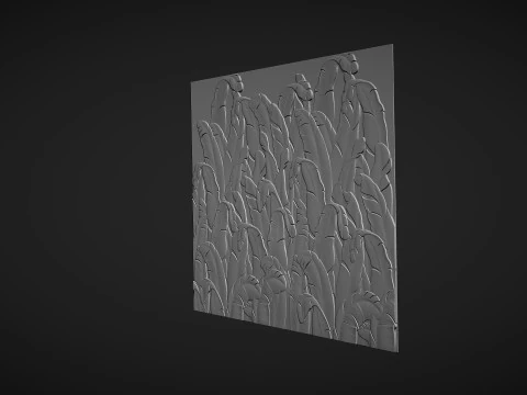 Banana Leaves Wall Decor 3D Print Model
