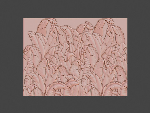 Banana Leaves Wall Decor 3Dプリントモデル