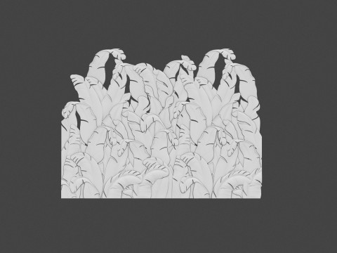 Banana Leaves Wall Decor 3Dプリントモデル