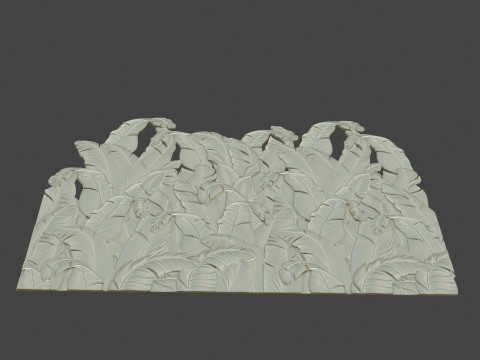 Banana Leaves Wall Decor 3Dプリントモデル