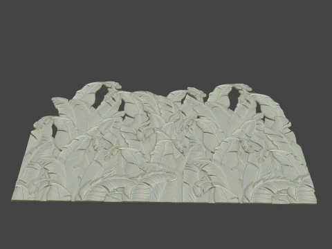 Banana Leaves Wall Decor 3D Print Model