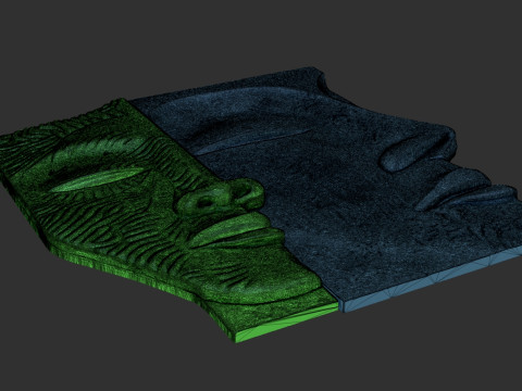 Face Sculpture Wall Decor for Cnc or 3D Printing 3D Print Model