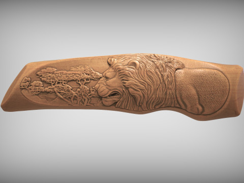 Lion Knife Handle Modelo de impresión 3D