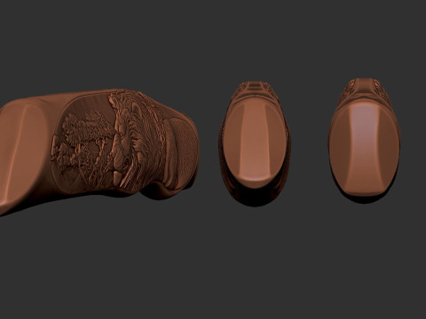 Lion Knife Handle 3D Print Model