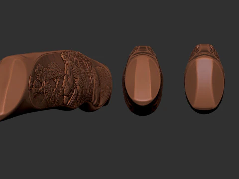 Lion Knife Handle 3D Print Model
