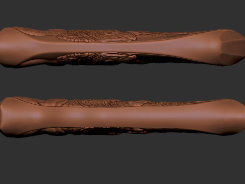 Lion Knife Handle 3D Print Model