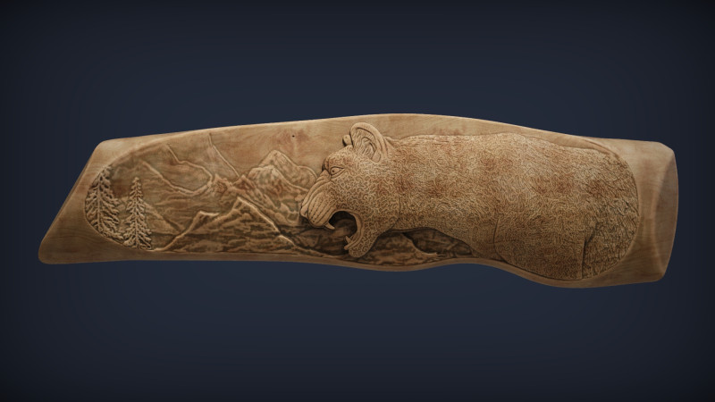 Leopard Knife Handle 3D 프린트 모델 .c4d .max .obj .3ds .fbx .stl .blend 