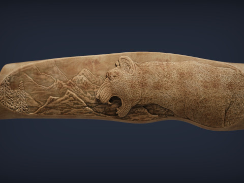 Leopard Knife Handle Modelo de impresión 3D