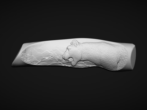 Leopard Knife Handle 3D 프린트 모델