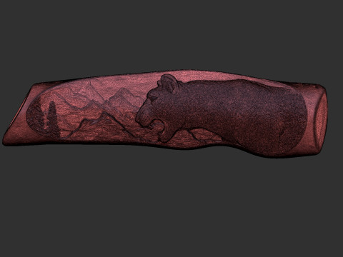 Leopard Knife Handle 3D 프린트 모델