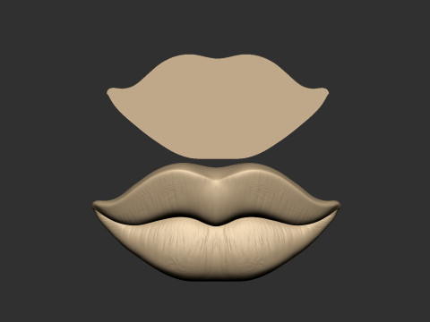Figurine Lips Model Cetak 3D