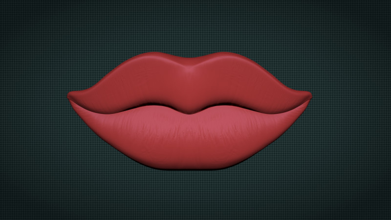 Figurine Lips Model Cetak 3D .c4d .max .obj .3ds .fbx .stl .blend 