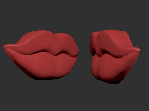 Figurine Lips Model Cetak 3D