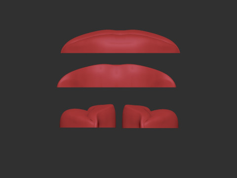 Figurine Lips Model Cetak 3D