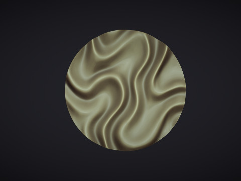 Drapery Circle Wall Art Panel 3D Print Model