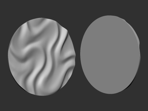 Drapery Circle Wall Art Panel 3D Print Model