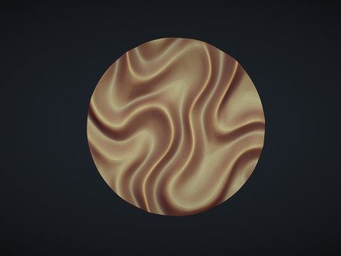 Drapery Circle Wall Art Panel 3D Print Model